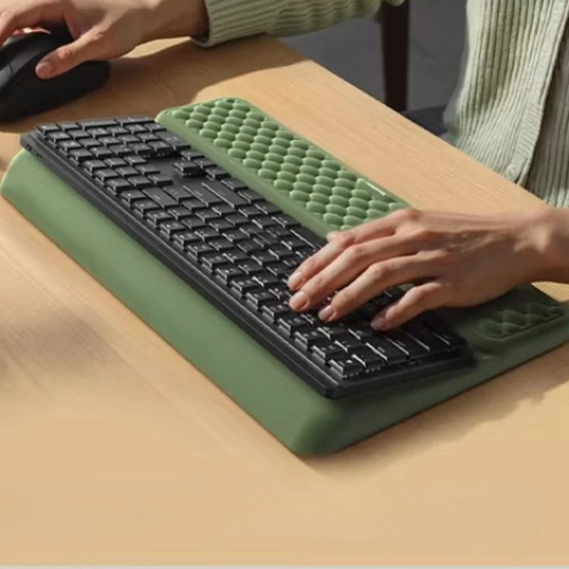 Ergonomic Memory Foam Wrist Rest Gaming Keyboard Holders with Elbow Support Anti-Slip Office Desk Wrist Pad Typing Comfort Rest