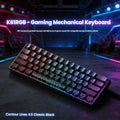 Mechanical keyboard  Wired Gradient 60% keyboard RGB Backlit 61 Keys gaming accessories Mini Layout for PC/Laptop