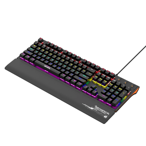 BAJEAL K600 Ergonomic Computer Colorful RGB Gaming Desk Gamer Wrist Palm Rest Wired Gaming Mechanical Keyboard With Wrist Suppor