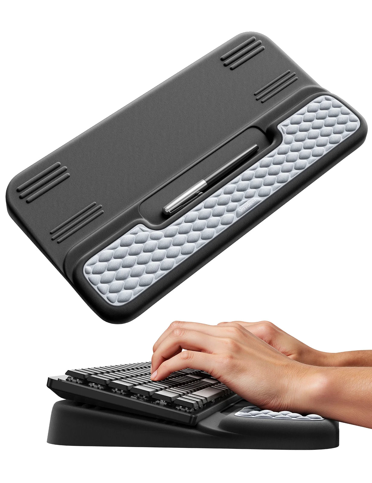 Ergonomic Memory Foam Wrist Rest Gaming Keyboard Holders with Elbow Support Anti-Slip Office Desk Wrist Pad Typing Comfort Rest