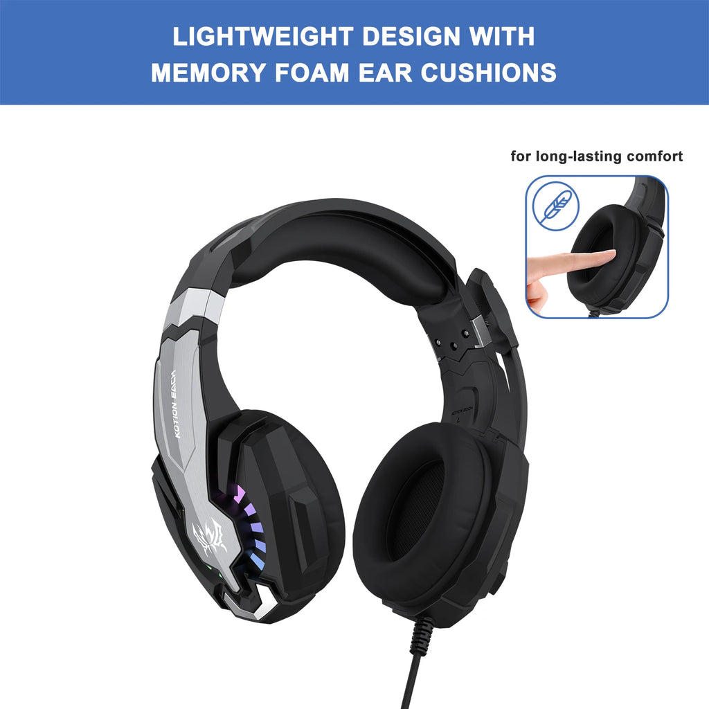 Over-Ear Wired Gaming Headphones with Microphone Esports Gear Multimedia Headset for Gaming