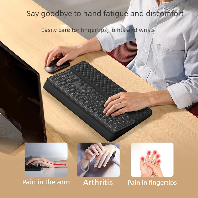Ergonomic Memory Foam Wrist Rest Gaming Keyboard Holders with Elbow Support Anti-Slip Office Desk Wrist Pad Typing Comfort Rest